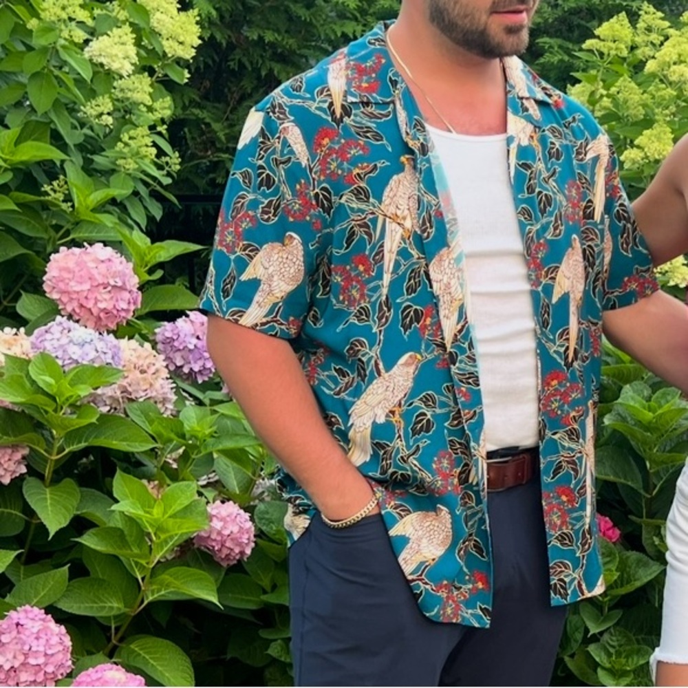 Express Patterned Button Down Shirt